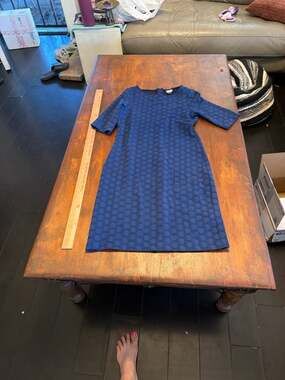 Julia Jordan Blue Textured Circle Jacquard 3/4 Sleeve Shift Dress Size 8